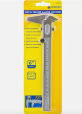 Vernier Caliper 6"  Metal  15cm Metric Imperial Measuring Tool Gauge Heavy Steel
