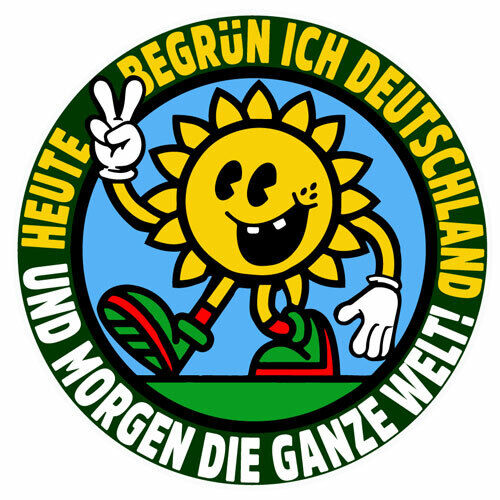 Heute begrün ich Deutschland un Vinyl-Aufkleber Sticker für Auto wetterfest 10cm - 第 1/1 張圖片