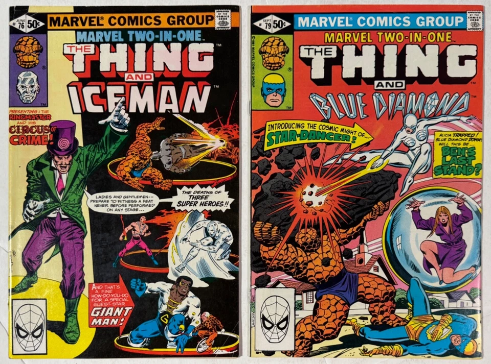 Marvel Two-In-One The Thing 76 79 92 93 Lot of 4 Bronze Age Comics 1981-1982 - Image 2 of 4