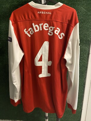 Arsenal Cesc Fabregas #4 Home Jersey 2010 Size L Spain England | eBay