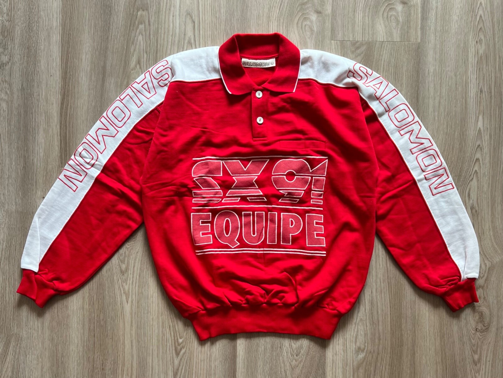 Felpa Vintage Salomon SX 91 Equipe Made in Italy