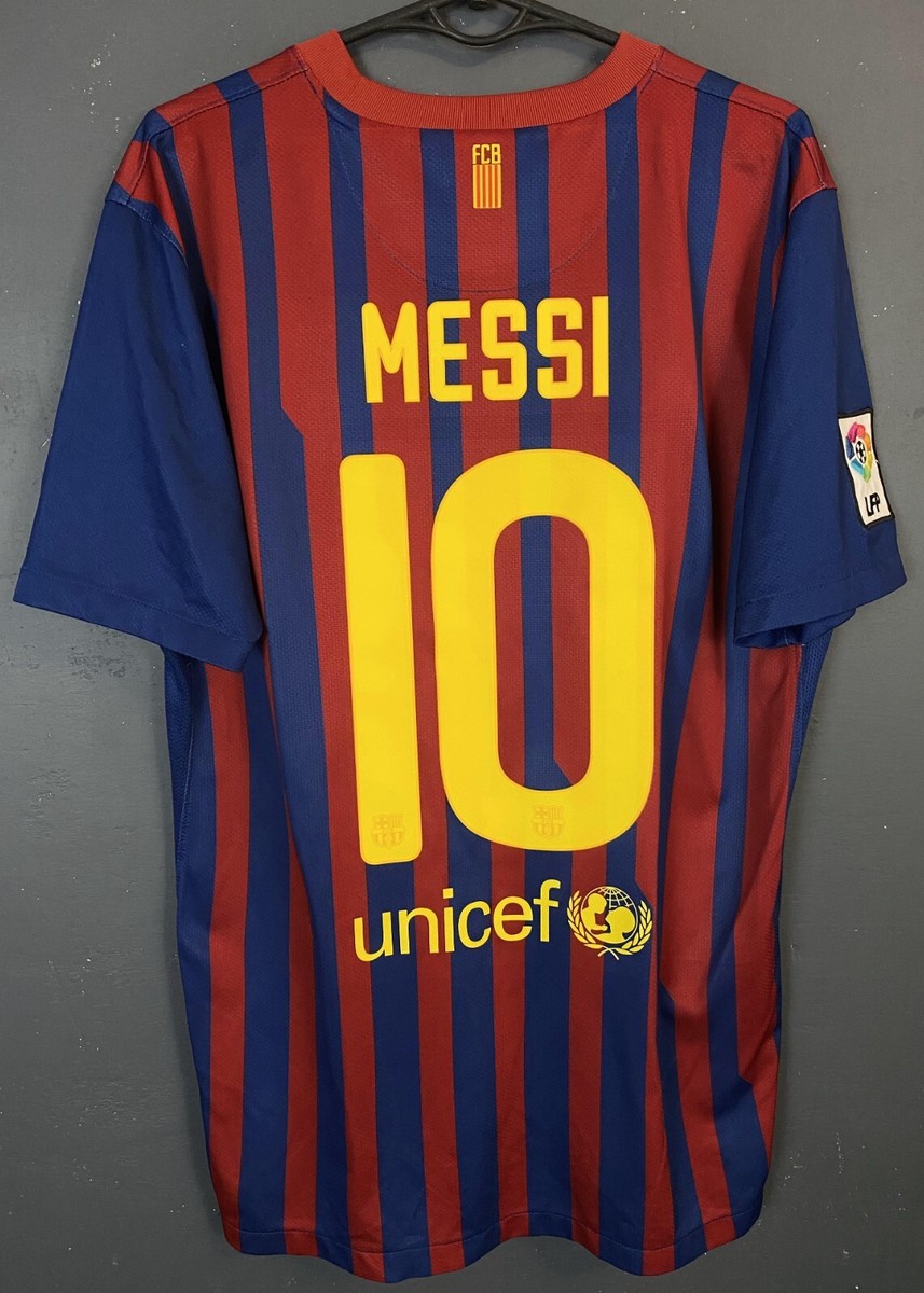 MEN FC BARCELONA 2011/2012 MESSI #10 FOOTBALL SOCCER SHIRT JERSEY