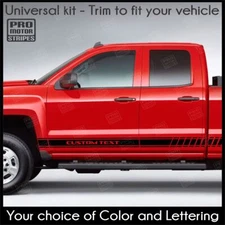 Dodge RAM 1500 2500 3500 Rocker Panel Side Stripes Decals (Choose Color)