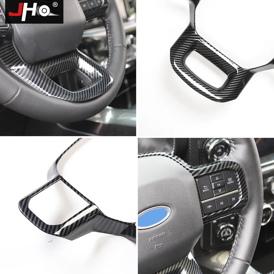 Paneles de embellecimiento de cubierta interior de fibra de carbono para Ford F150 2021-2023 Foto 4 de 4