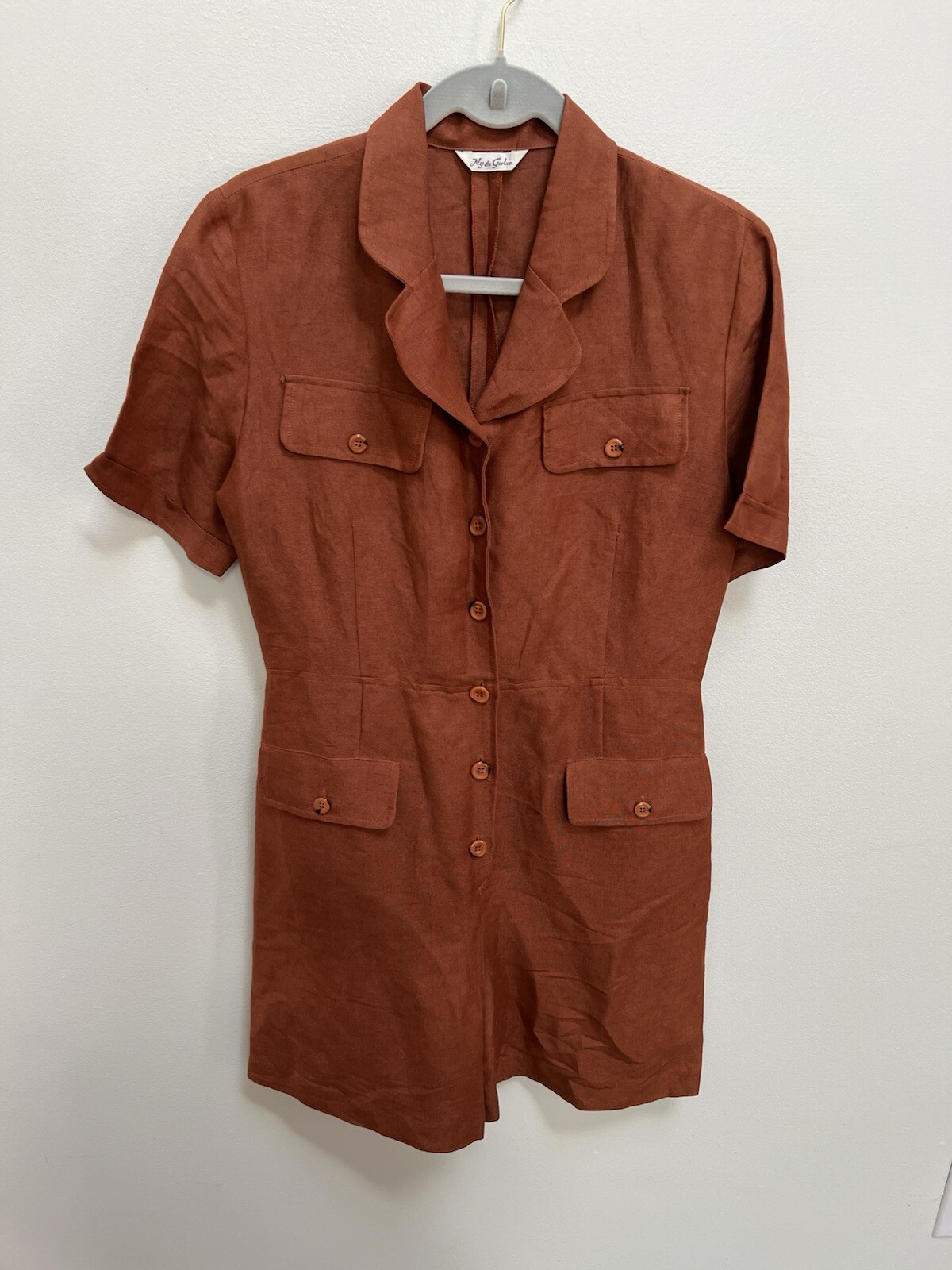 VTG Linen Lined Jumper Women’s Small Garage Grunge Y2K Concert