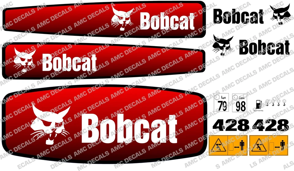 BOBCAT 428 Mini Bagger Aufkleber Set - Bild 1 von 1