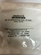 NEW Snap On Tools 3/8" Compact Dual Ratchet Repair Kit RKRFC72 & COVER PLATE