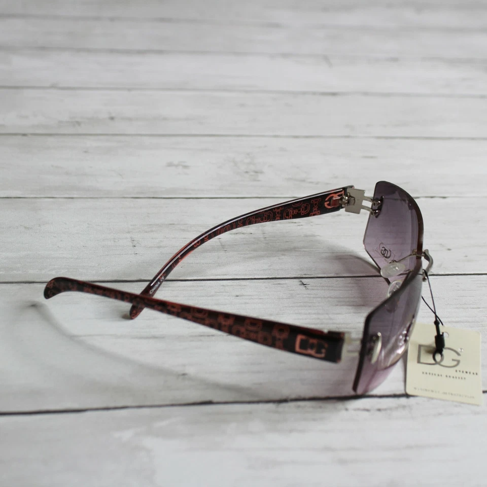 Gafas de sol vintage para mujer DG púrpura marrón Foto 3 de 4
