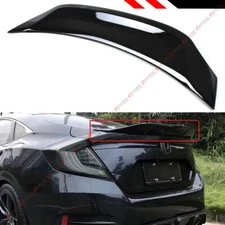 FOR 16-21 HONDA CIVIC SEDAN V3 GLOSSY BLACK HIGHKICK DUCKBILL TRUNK SPOILER WING