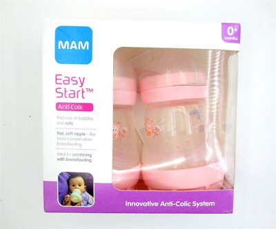 MAM Easy Start Matte Anti-Colic Bottle, 5 Oz, Pink