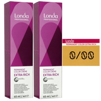 Londa Professional permanente Cremehaarfarbe Extra Rich 2 x 60 ml 0/00 clear kla
