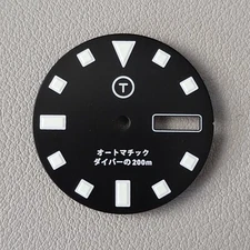 TLDB0201DD Black BGW9 / Seiko Mod PLGS Day Date Dial NH36 4R36 SKX SRPD 28.5