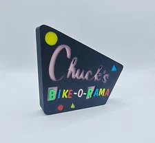 1985 Pee Wee Hermans Big Adventure Movie Chuck's "Bike O Rama" 3D Signage