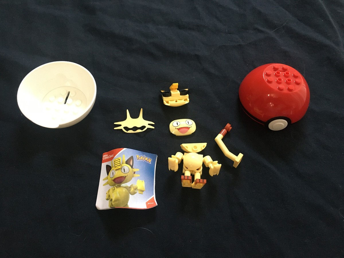 Pokemon MEGA Construx Meowth w/ Poke Ball, Loose, 100% All Pieces