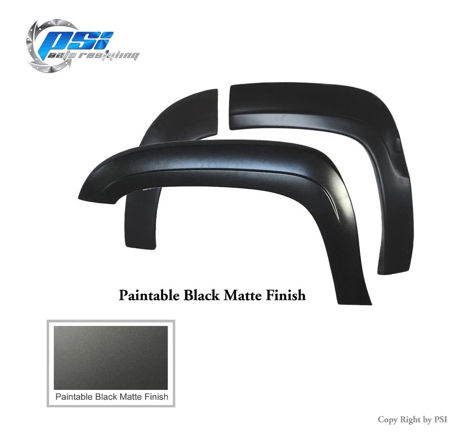 Juego completo de llamaradas de guardabarros estilo OE pintables negras para GMC Yukon 2007-2011  Foto 3 de 3