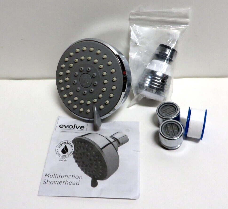 Evolve Multi Function Shower Head, Niagara Kitchen Aerator, 2 faucet