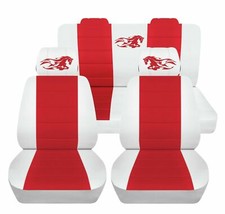 Car Seat Covers Fits 1984 1986 Ford Mustang Convertible Front Rear White Red Car Seat Covers Fits 1984 1986 Ford Mustang Convertible Front Rear White Red