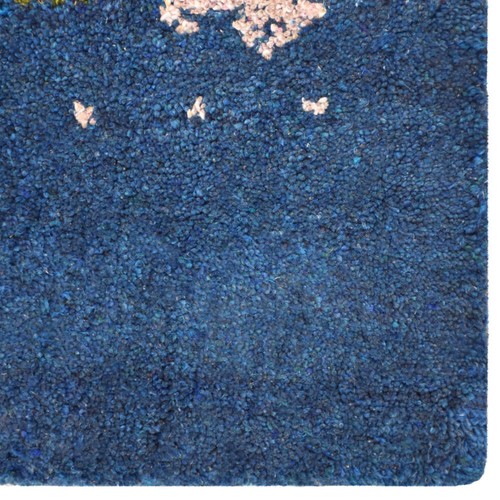 Eco-Friendly Hand Knotted Loom Silk Mix Area Rug Contemporary Blue BBLSM585 - Picture 85 of 108