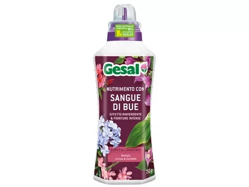 CONCIME LIQUIDO GESAL SANGUE DI BUE PER PIANTE VERDI SIA DA FIORE 750GR.