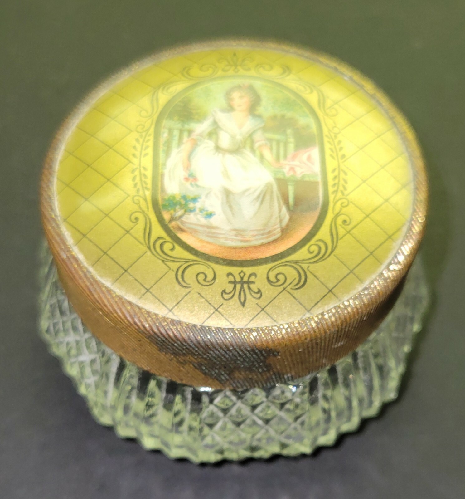 Vintage Glass Jar Vanity Jars With Victorian Lady, Set Of 2 eBay