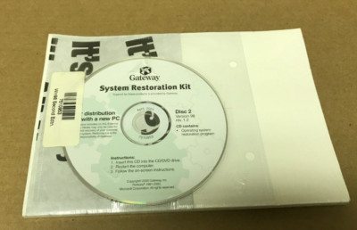 Gateway System Restoration Kit - Microsoft Windows 98  Second Edition  SEALED
