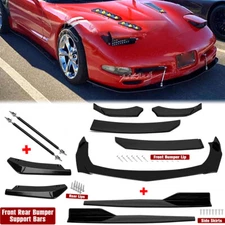 For Chevrolet Front Rear Bumper Lip Spoiler Splitter Body Kit Side Skirt