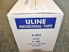  36 ULINE S-423 2" x 110yds 2mil PACKING / SHIPPING TAPE ROLLS FREE SHIPPING 