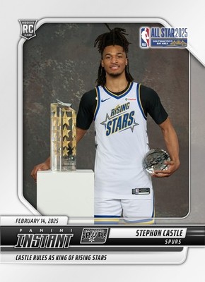 Stephon Castle RC - 2024-25 Panini Instant NBA #360 King of Raising Stars