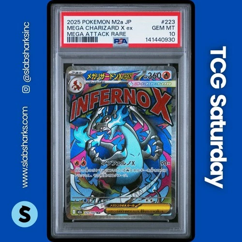 2025 POKEMON JP MEGA DREAM EX #223/193 CHARIZARD X EX MEGA ATTACK RARE PSA 10