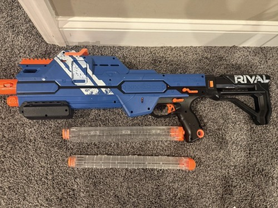 #ad NERF Rival Hypnos XIX 1200 Blaster Blue Gun With Magazines $55.00