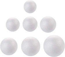 100 Pcs 2-8Cm White Smooth Foam Balls for Arts  Christmas Ornaments,Polystyrene