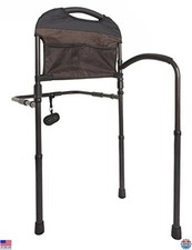 Bedside Mobility Rail with Swing-Out Handle Organizer Pouch, Safety