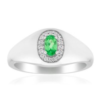 Cavill Ring Silber 925 Rhodiniert Mit 0,18Ct Tsavorit Zirkon Damen