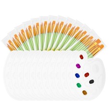 Painting Brush Palette Set with 120pcs Paint Brushes and 12pcs Palette, Green