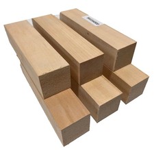 6 Pcs, Basswood 2x 2x 6 Turning/Carving/Whittling Wood Blanks- Free US Shipping