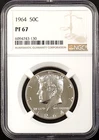 1964 Proof Kennedy Half Dollar certified PF 67 by NGC!