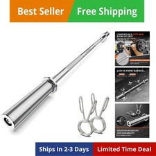 57" Olympic Barbell Bar, 2" Standard Straight Barbell Bars for Weight Lifting...
