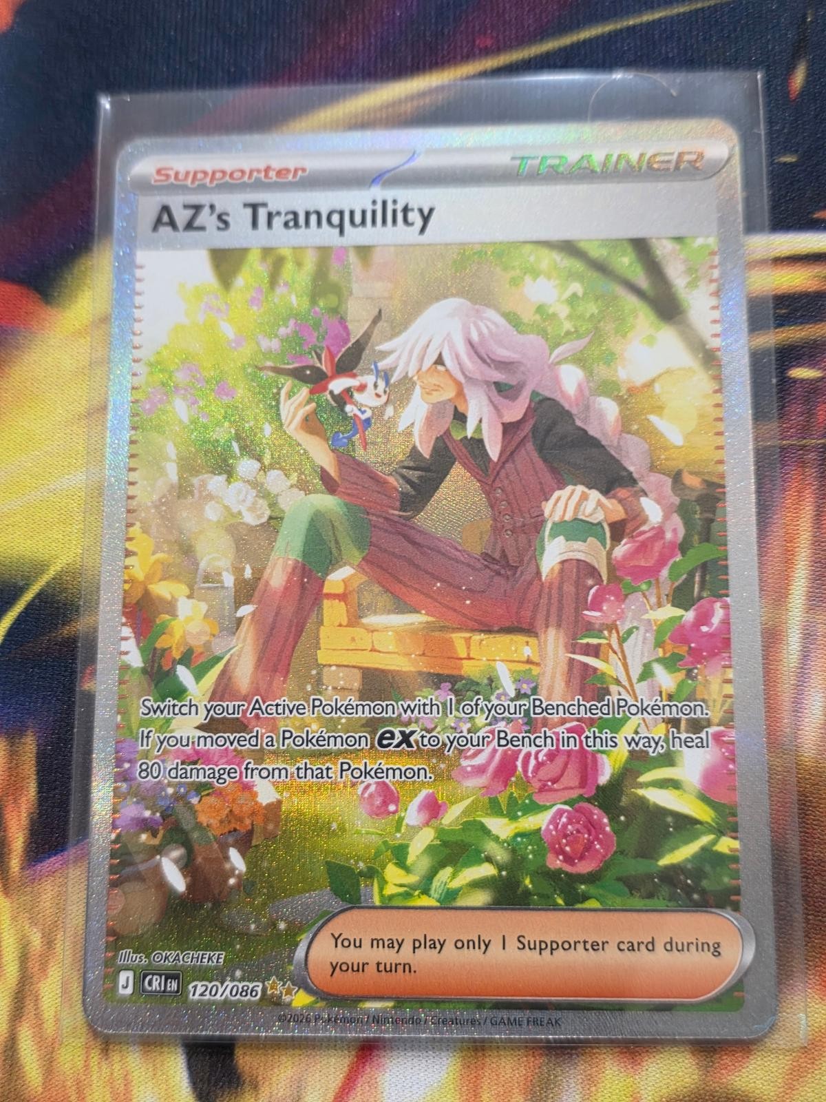 AZ'S TRANQUILITY 120/086 Holo Special Illustration Rare Chaos Rising Pokemon NM