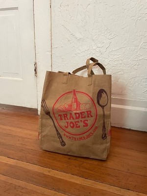 Trader Joe s Reusable Washable Brown Natural Paper Shopping Grocery Tote Bag