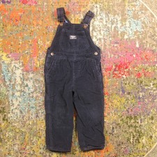Oshkosh B Gosh Overalls 3T Toddlers Blue Plaid Lined Corduroy Warm