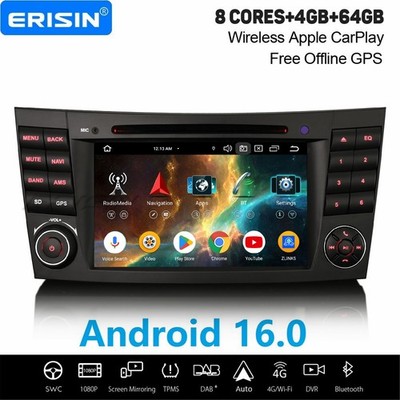 Android 16 Autoradio 64GB Navi DVD Bluetooth GPS Mercedes E/CLS-Klasse W211 W219