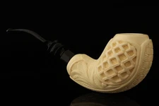 srv Premium - Designers Special Block Meerschaum Pipe with fitted case 14981