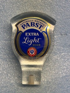 MINTY Vintage Pabst Blue Ribbon Extra Light Beer Tap Handle Lucite Milwaukee WI.