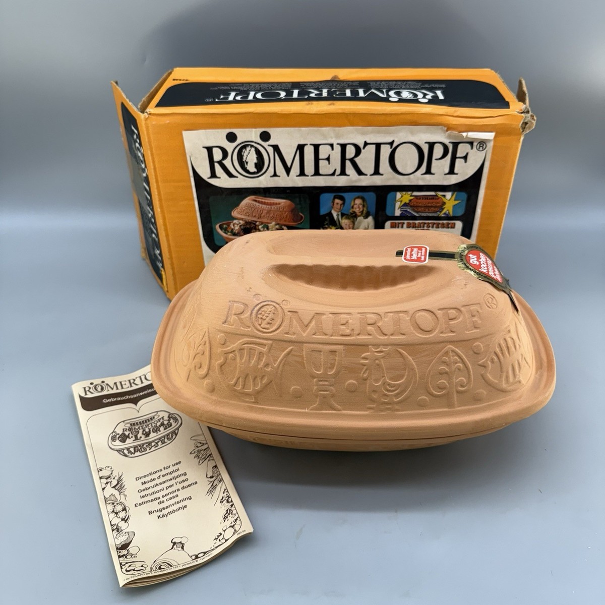 ROMERTOPF Clay Terra Cotta Baker 109 Vintage Two Piece West