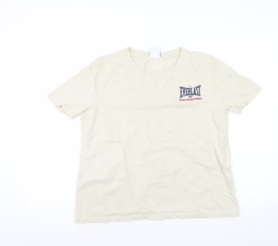 Everlast Damen T-Shirt Beige Baumwolle Kurzarm Basic M