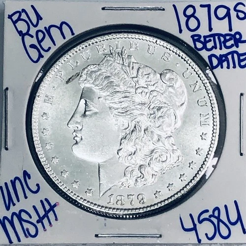 1879 S BU UNCIRCULATED MORGAN SILVER DOLLAR AUTHENTIC U.S.MINT FREESHIPPING 4584