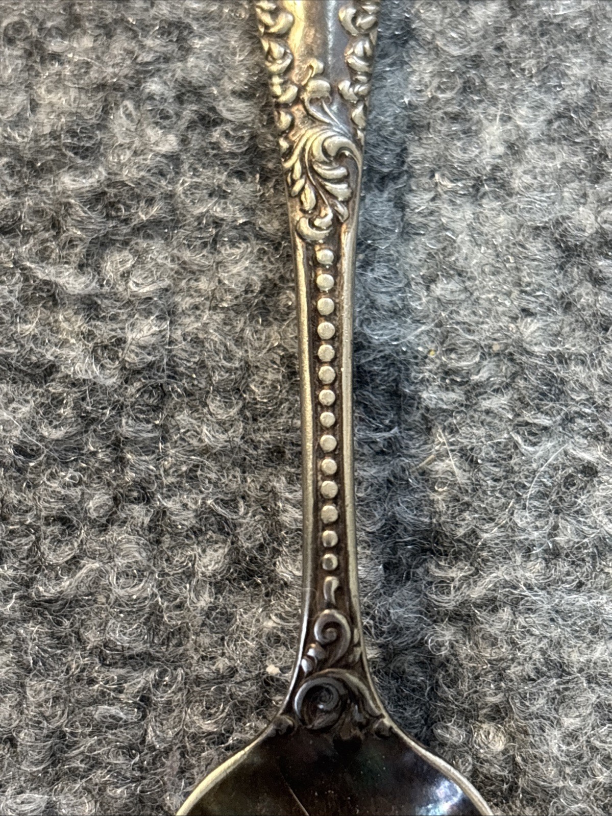 Antique Wm William Rogers and Son Single Spoon AA Sterling Silver Ornate