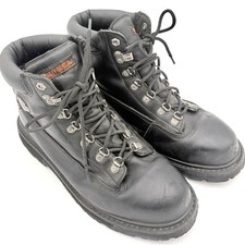 Harley-Davidson BLACK Leather Riding Boots Me...