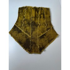 PRETTYLITTLETHING Tan Washed Twill Raw Edge Bandeau Top Corset NWT Wonen's Sz 8