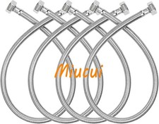  4-Pack 36 Inch 1/2" x 1/2" FIP Flexiable Faucet Supply Lines, Bathroom Faucet